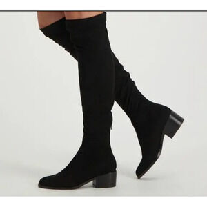 Steve Madden Women's Georgette Over the Knee Boots Size 8 Black Pull On NIB